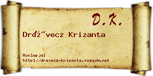 Drávecz Krizanta névjegykártya